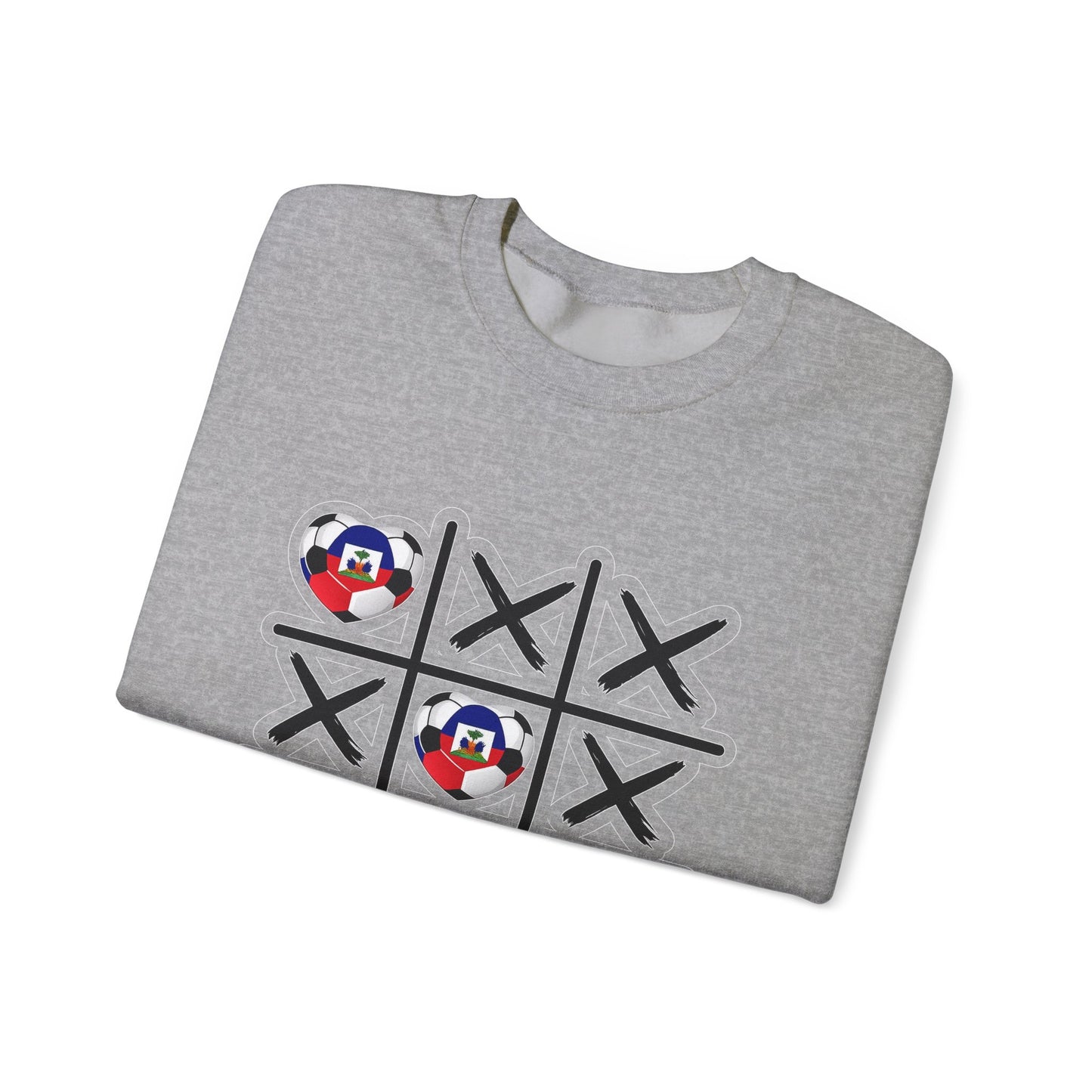 AYITI WORLD™ "Tic-Tac-Goal!" Love Haiti Crewneck — AYITI World Football Heart Edition