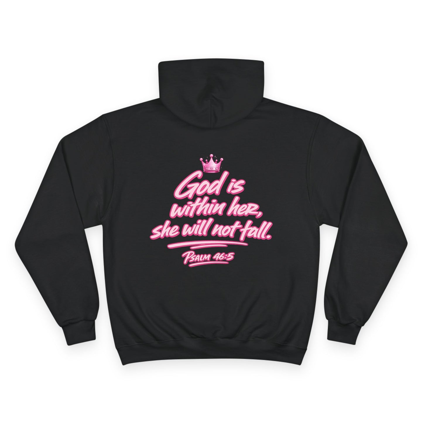 Kingdom Kloth™ Kovered By Grace Champion Hoodie – "God is within her; she will not fail" Christian Psalm Hoodie