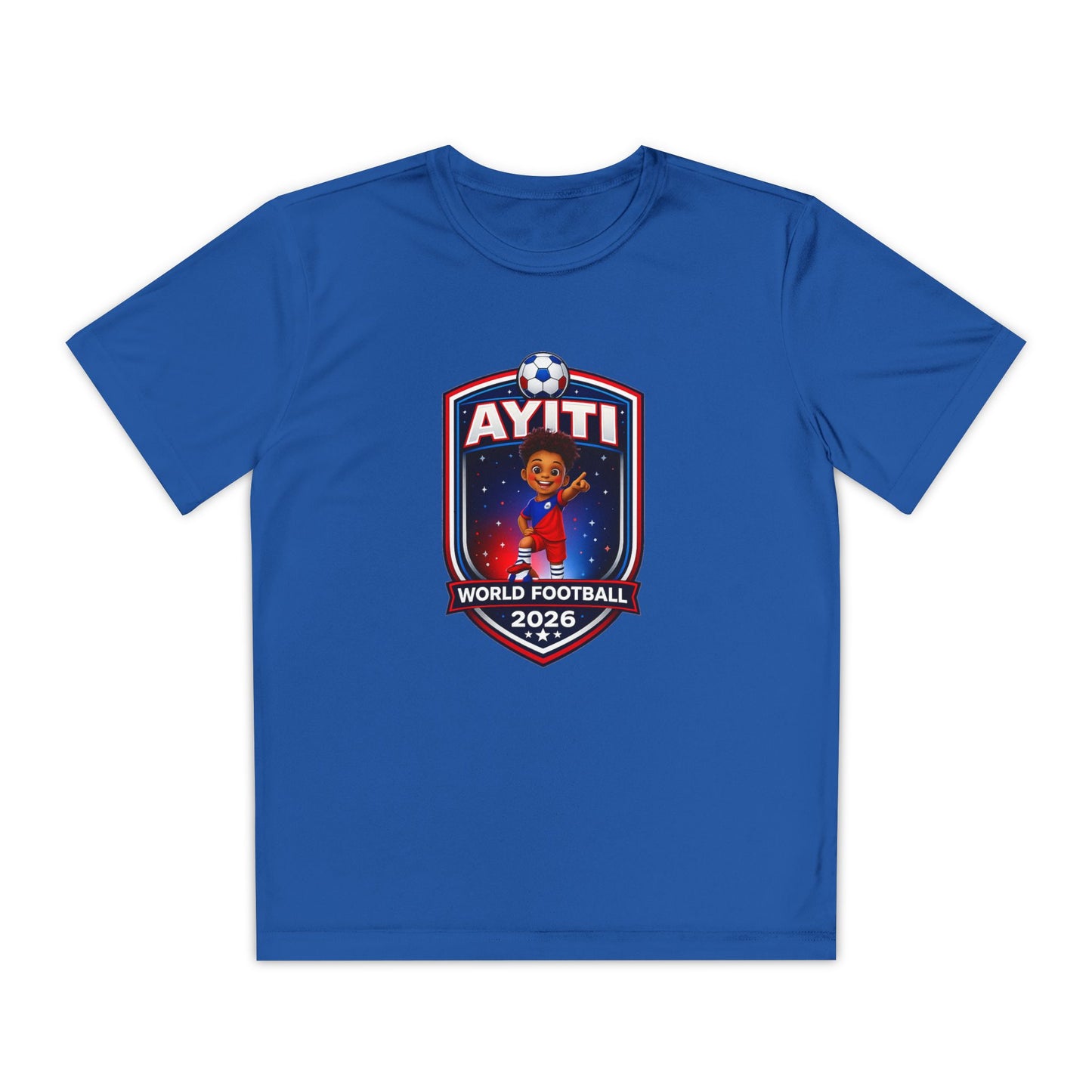 Ayiti World Football 2026 Kids T-Shirt – Haiti Soccer Crest Tee