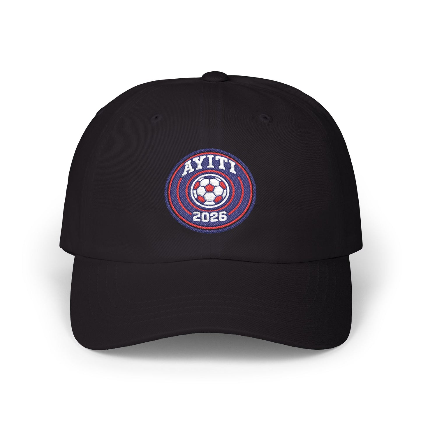 AYITI WORLD™ Football 2026 Soccer Logo Embroidered Hat — Official Grenadiers Adjustable Cap