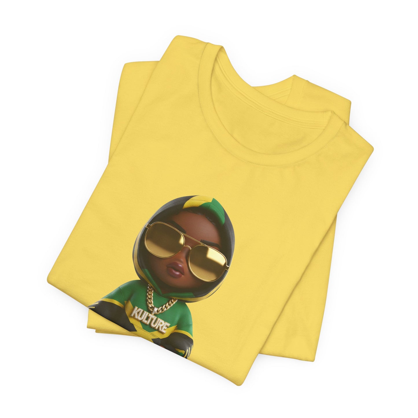Kulture Fresh™ "Jamaican Baddie" Chibi Tee — Caribbean Roots Collection