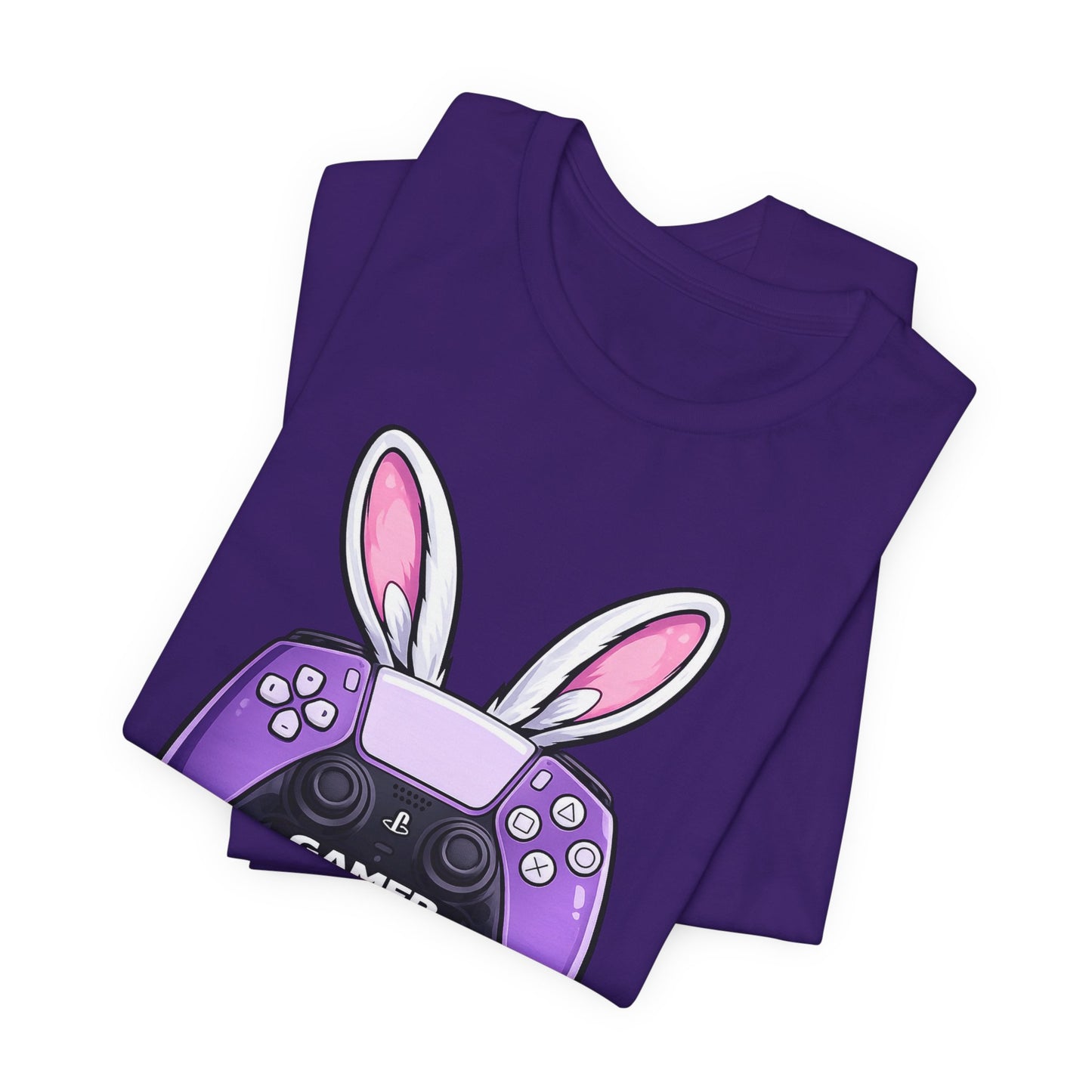 Kulture Fresh™ "Gamer Easter" T-Shirt — Purple Controller Bunny Tee