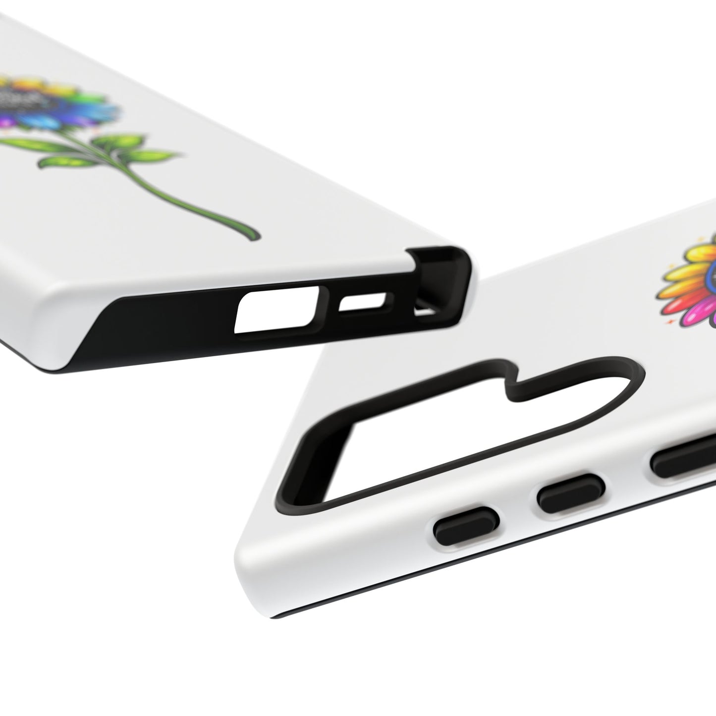 Brooklyn Byte™ "We Are Covered" Rainbow Flower Phone Case — Psalm 91 Scripture Faith Fashion