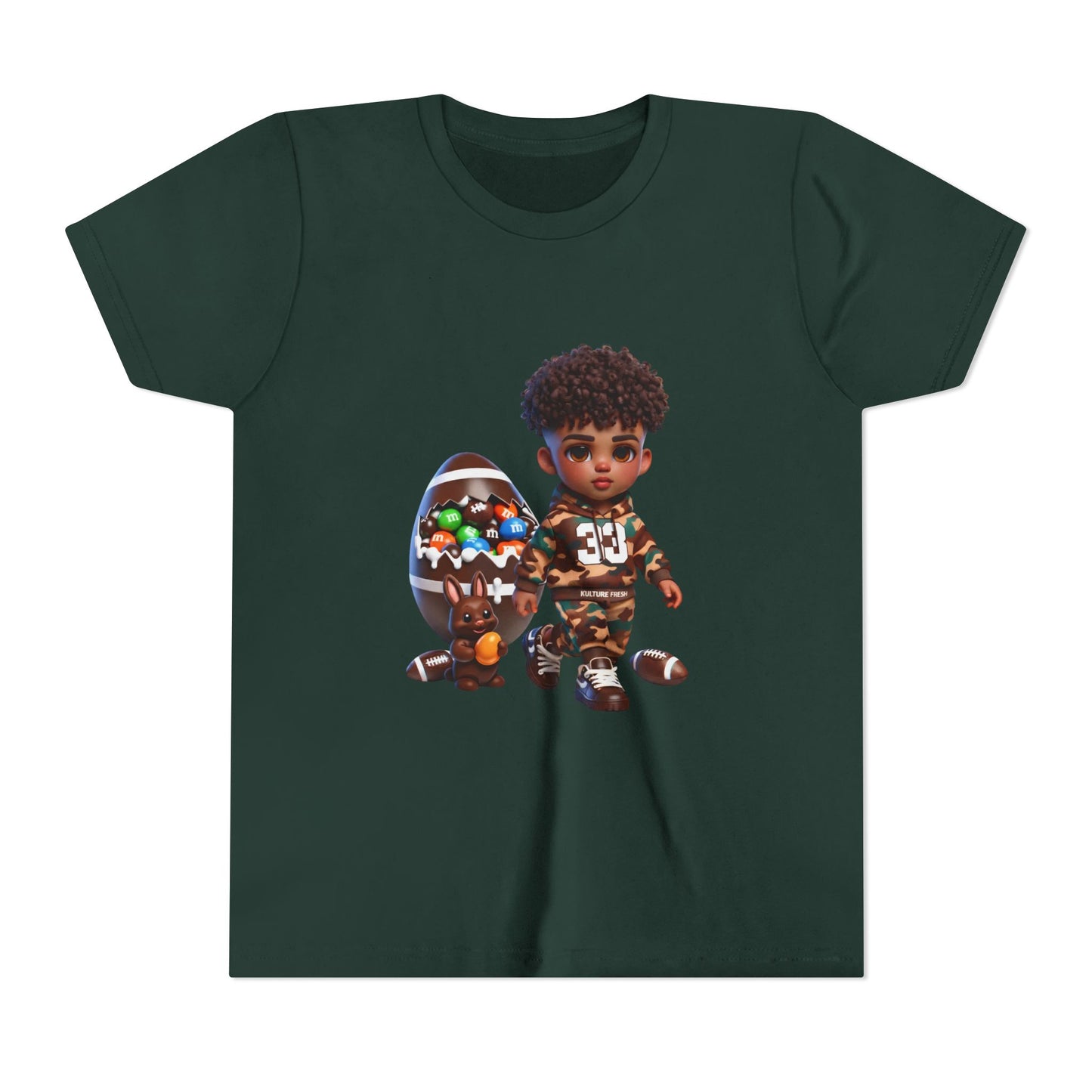 Kulture Fresh™ "Football Champ" Kids Streetwear Tee — Kulture Kids Easter Shirt
