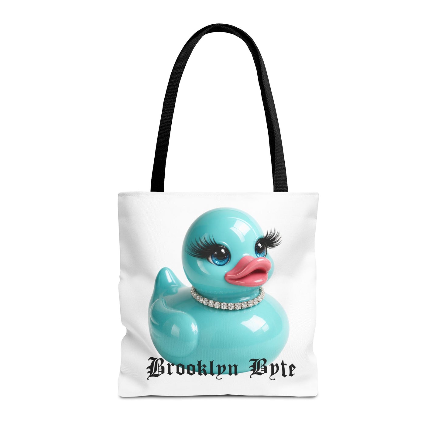 Cute Blue Duck Tote Bag | Fashion Tote Purse | Glam Duck Aesthetic | Reusable Shopping Bag | Brooklyn Byte Accessory