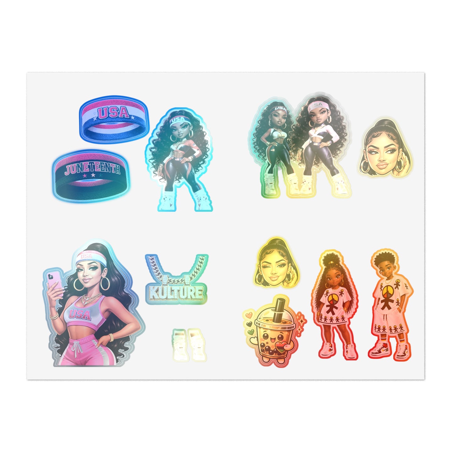 Brooklyn Byte™ AmericanBaddie Juneteenth Sticker Pack