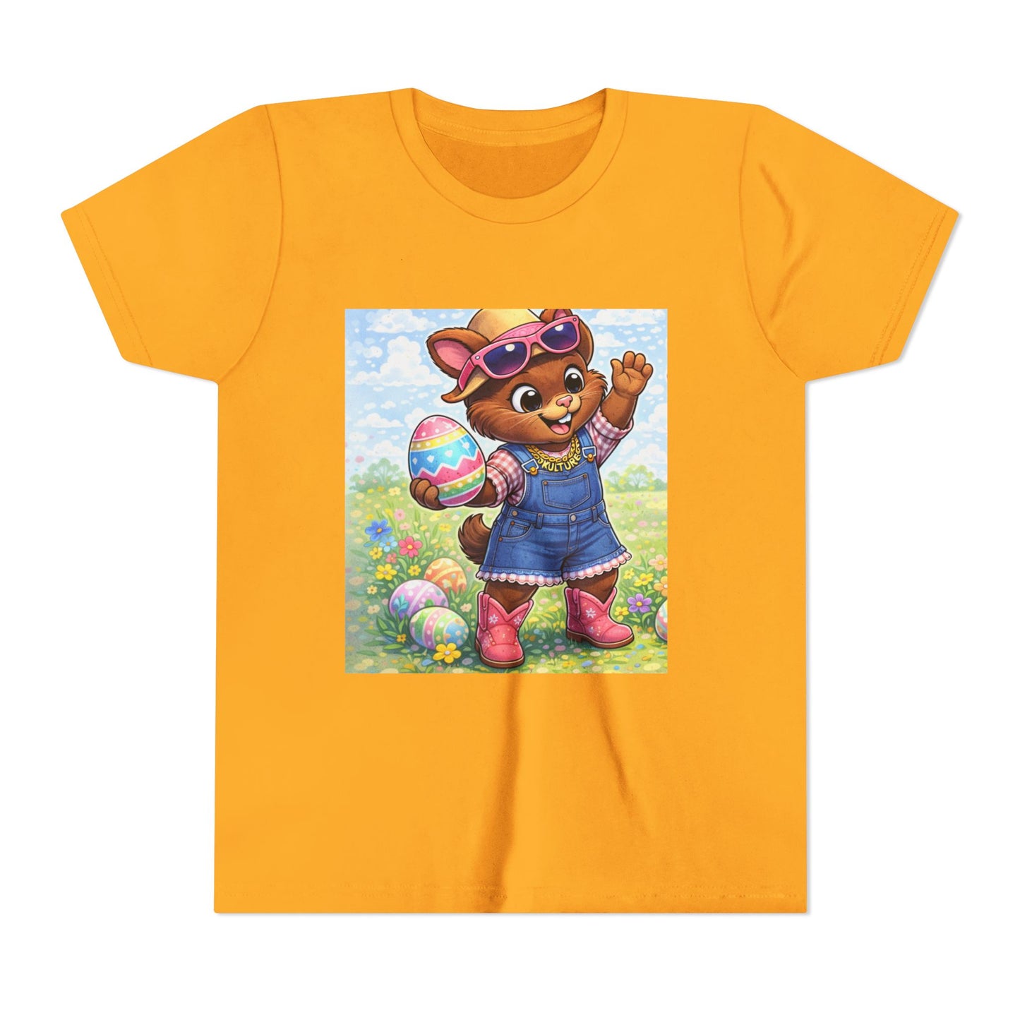 Kulture Fresh™ "Easter Cowgirl" Bunny Youth Tee — Kulture Kids Easter Shirt