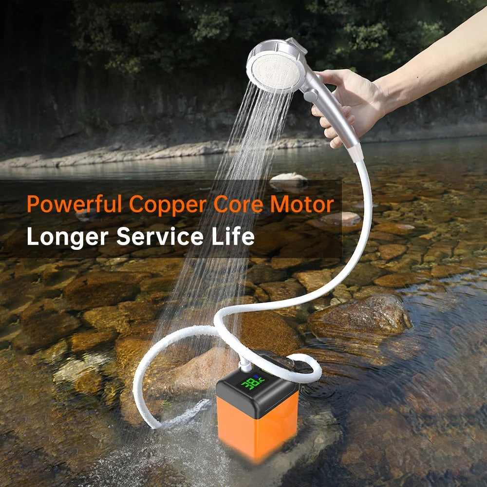 ByteLyfe™ Portable Outdoor Camping Shower – Electric & Rechargeable for Camping, Hiking, Travel