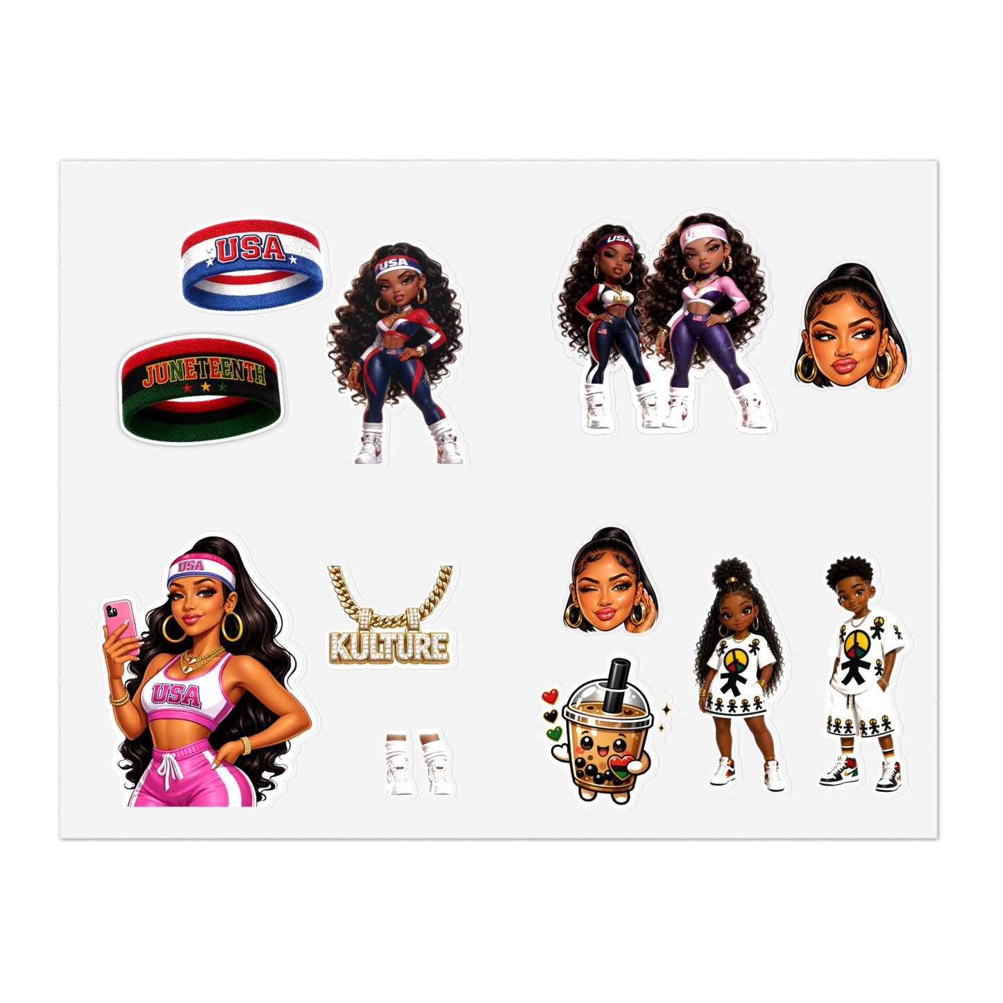 Brooklyn Byte™ AmericanBaddie Juneteenth Sticker Pack