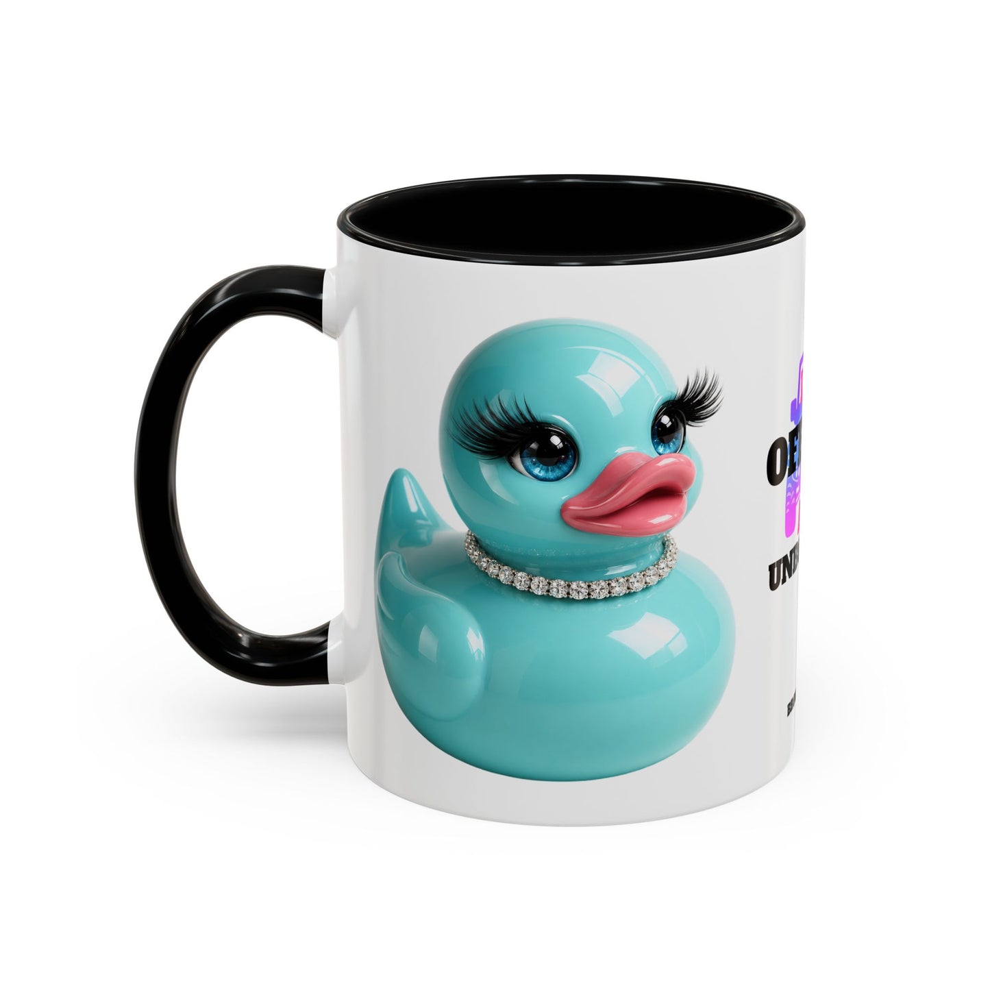 Live Offroad & Unbothered Glam Duck Accent Mug | Cute Adventure Coffee Cup | Colorful Duck Lover Gift | Brooklyn Byte Mug