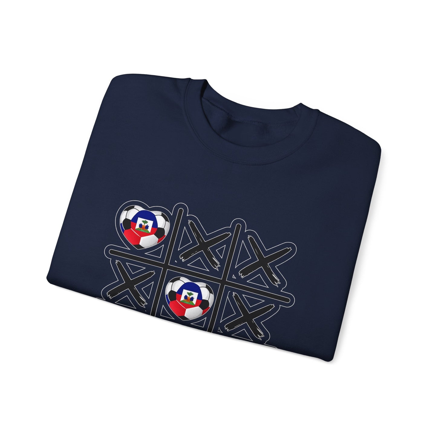 AYITI WORLD™ "Tic-Tac-Goal!" Love Haiti Crewneck — AYITI World Football Heart Edition