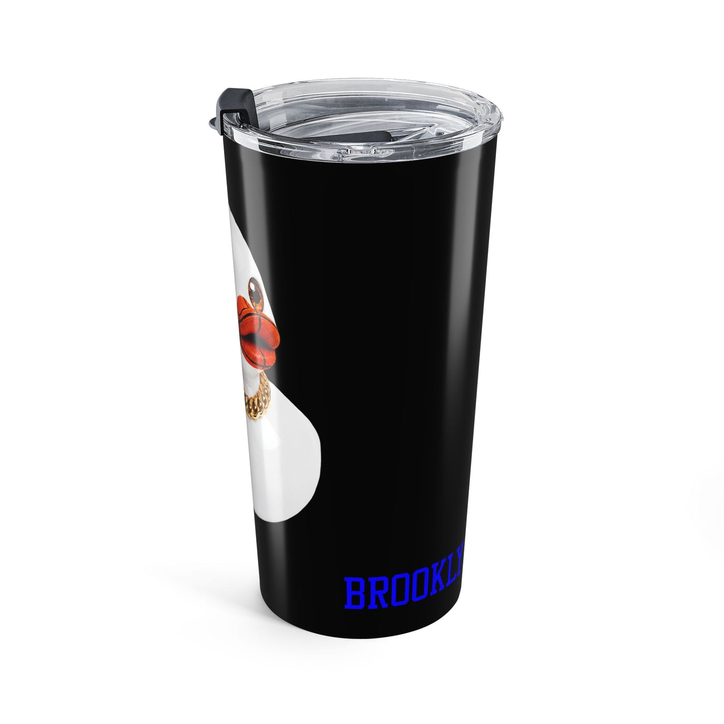 Brooklyn Byte™ Glamour Duck Tumbler | Gold Chain Duck Cup | Black Tumbler | Basketball Duck | Cute Tumbler | Streetwear Gift