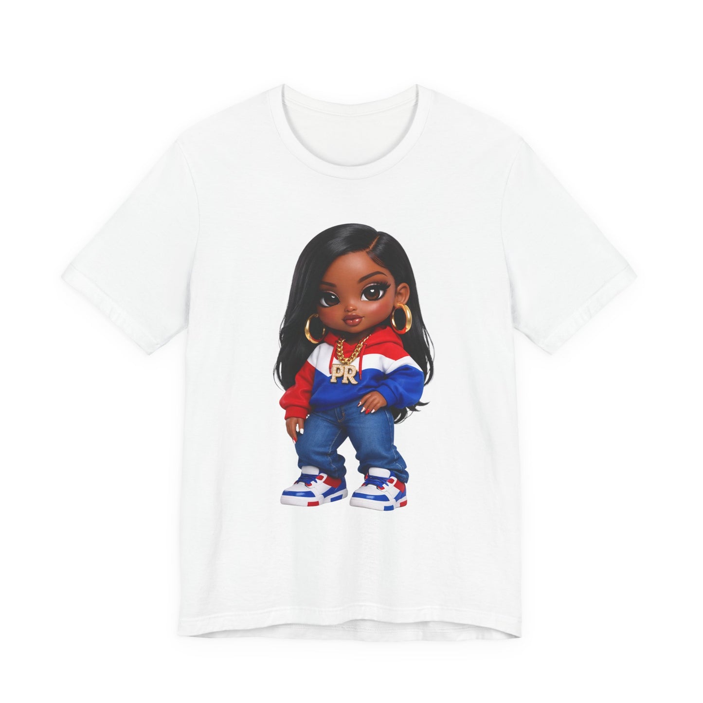 Kulture Fresh™ "Puerto Rico Baddie" Chibi Tee — Caribbean Roots Collection