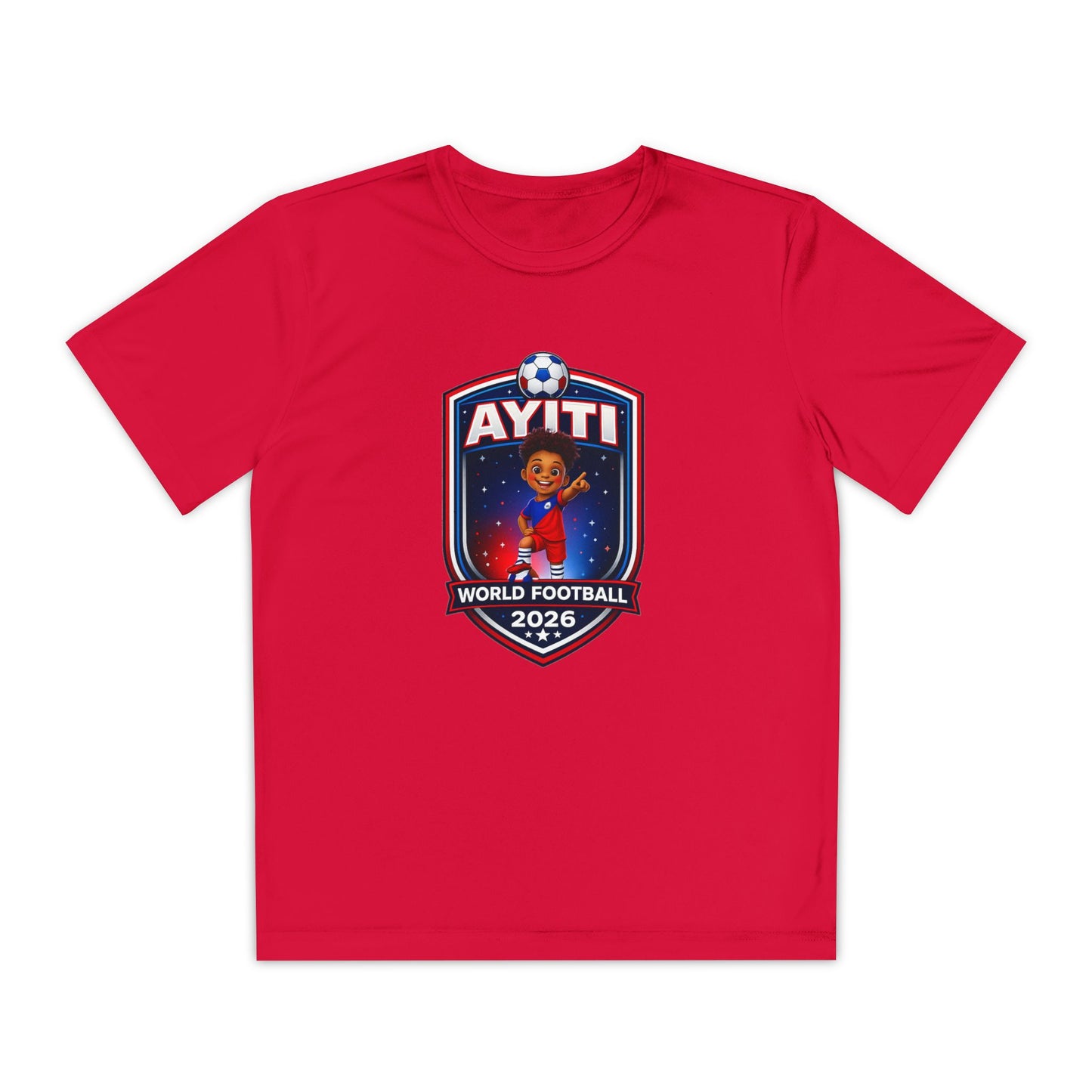 Ayiti World Football 2026 Kids T-Shirt – Haiti Soccer Crest Tee