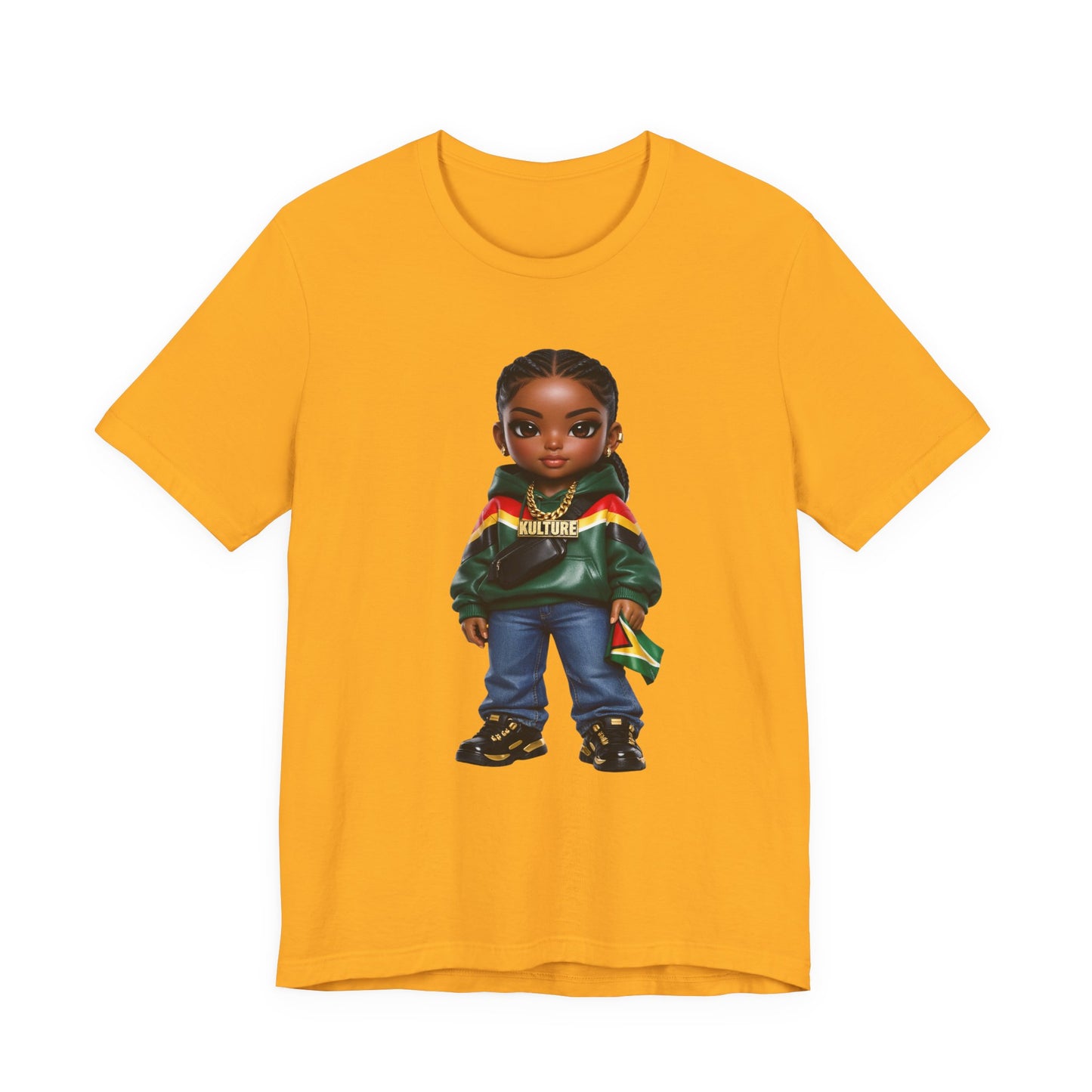 Kulture Fresh™ "Guyanese Baddie" Chibi Tee — Caribbean Roots Collection
